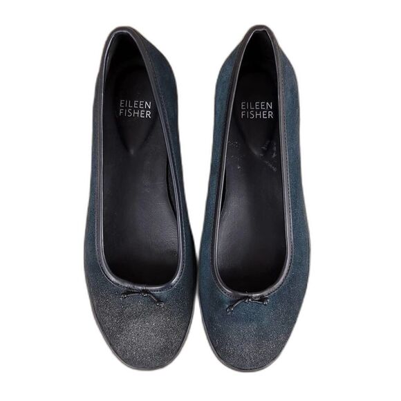 Eileen Fisher Gray Suede Flats Size 5 - Picture 1 of 8